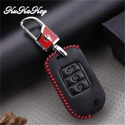 Genuine Leather Car Remote Key Case Cover Shell For Honda Spirior Fit Civic Accord City CB400 CRV Jazz Car Key Holder Key Ring