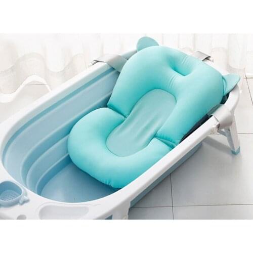 Non-slip Baby Bath Mat Tub Baby Shower Portable Mattress Air Mattress Comfort Pad Cute Wind Newborn Bathroom Safety Products
