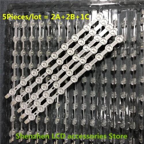 50PCS/lot New LED backlight strip 40" 39" NDV REV1.0 ABC For TOSHIBA 40L3433DG VESTEL VES390UNDC-01 VES400UNDS-01 VES400UNDS-02