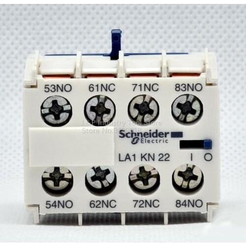 New Original Schneider Electric LA1KN22 Auxiliary Contact Block LA1-KN22 For K Type Contactor 2NO 2NC