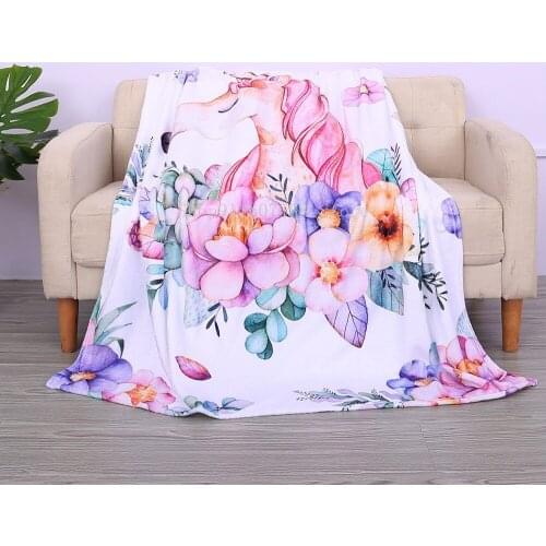 Unicorn Nap Blanket Super Soft For Spring Autumn Modern Line Art Sherpa Blanket Bedspread Throw Travel Dropsstom Blanket