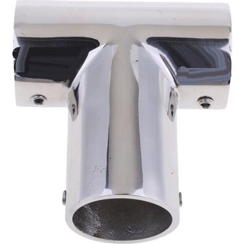 Heavy Duty Stainless Steel Boat Yacht Handrail - 3 Way 90° Angle