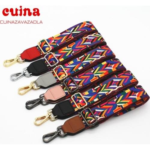 Adjustable Bag Strap Bag Part Accessories For Handbags Leather Belt Wide Rainbow Shoulder Strap Replacement Purse Strap For Bag