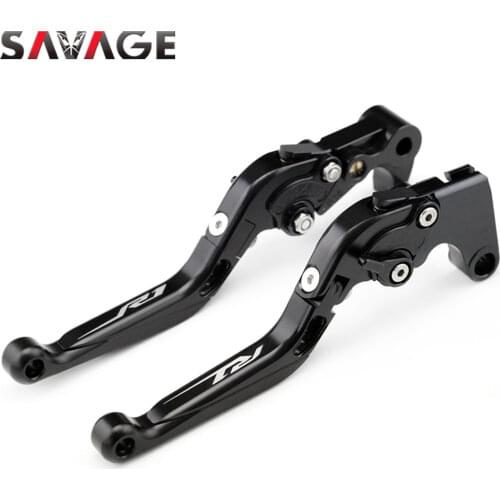 Brake Clutch Lever For YAMAHA YZFR1 YZF-R1/R1M/R1S 2004-2020 06 08 12 15 19 Motorcycle Adjustable Folding Extendable Logo R1