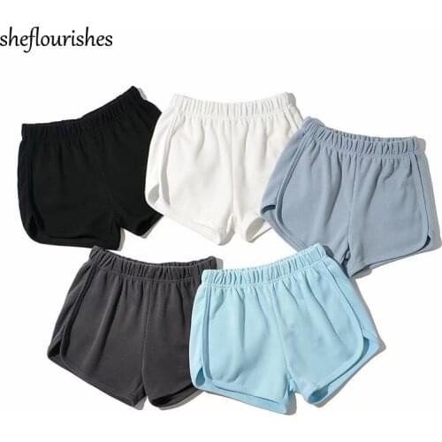 Casual shorts women 2021 summer biker shorts heart patchwork sweatshorts korean loose shorts women high waist sweatshorts white