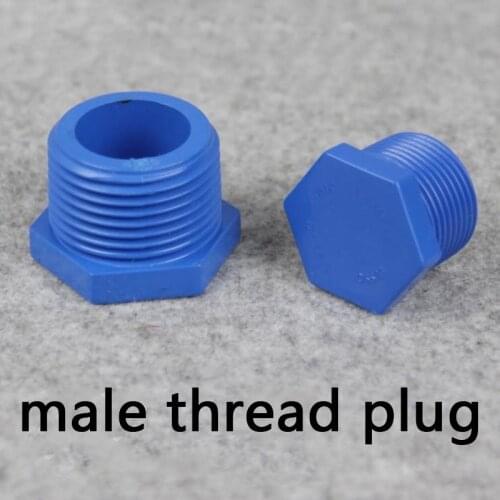 Blue Pipe Fitting Pipe Plugs PVC Male Thread Pipe Fitting End Cap Plug with 1 Pcs