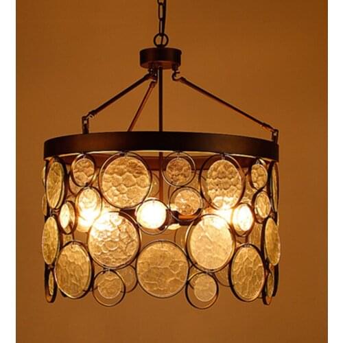 Nordic Industrial wind glass chandeliers American style chandeliers creative restaurants coffee shops lights