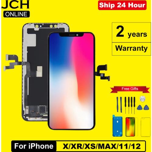 AAA+++ For iPhone X OLED With 3D Touch Digitizer Assembly LCD Display For iPhone XR XS MAX 11 PRO Screen Replacement Pantalla