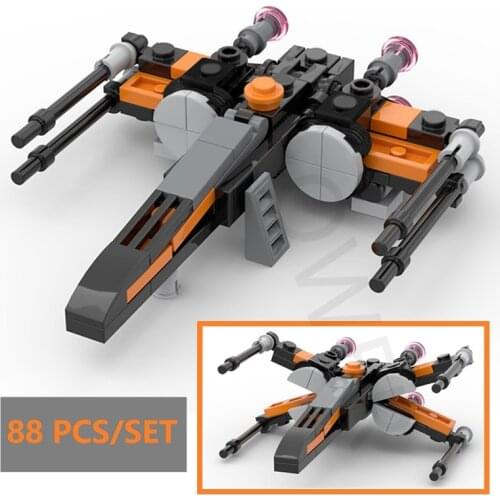 Buildmoc MOC-34123 Movie Bricks T-70 X-Wing(1:125 Scale) Fighter Battleship Spaceship Building Blocks Birthday Toys Gift For Kid