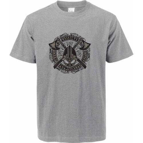 TV Show Vikings The Viking Berserker Fashion Short Sleeves O Neck T-shirt Mens Cotton Summer Clothes Top Tees Tshirt