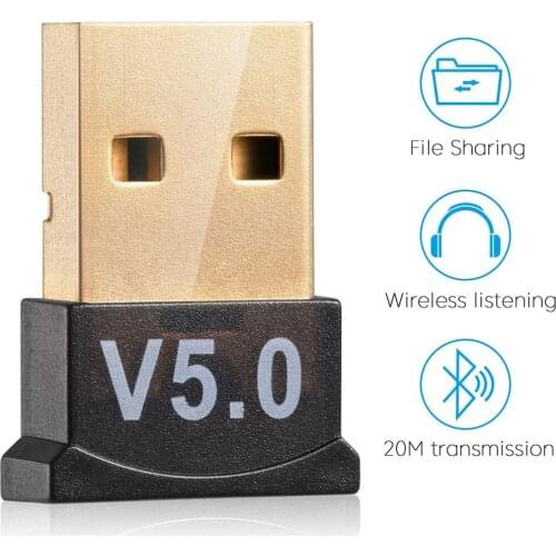 USB Wireless Bluetooth 5.0 Receiver Adapter Audio Dongle Sender Transmitter For PC Headset, Printer, Speaker, PS4/ Xbox