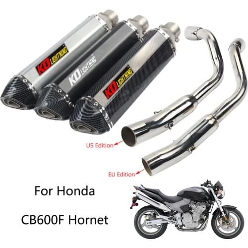 Exhaust System for Honda CB600F Hornet Motorcycle Header Pipe 51 mm Silencer 470 mm Exhaust Muffler Pipe Slip On EU US Edition