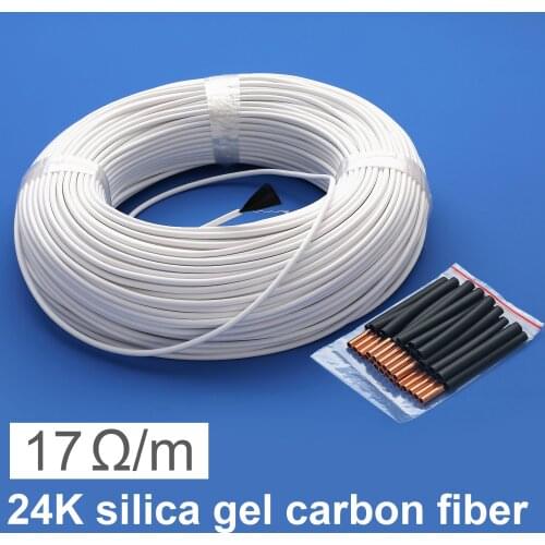High quality and low cost 24K 17ohm carbon fiber heating cable floor heating cable non-toxic and odorless heating cable