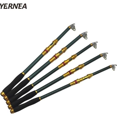 Yernea New Fishing Rod Carbon 2.1M 2.4M 2.7M 3.0M 3.6M Telescopic Fishing Rod Tackle Rod Fishing Carp Spinning Hand Ocean Rod