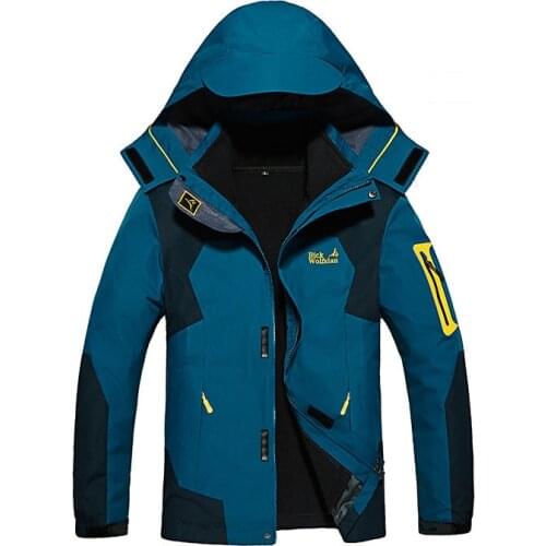 Winter Parka 2-in-1 Jacket Mens Waterproof Ski Snow Jacket Coat Fleece Liner Windproof Hooded Hiking Windbreaker Men Size L-7XL