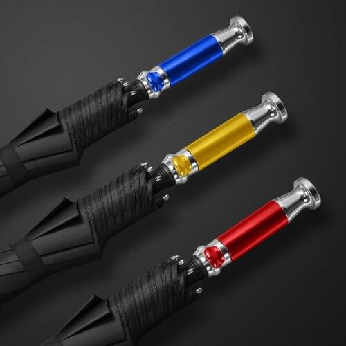 Black Coating full shading automatic long handle umbrella Men large wind resistant umbrella golf umbrella double VIP umbrella