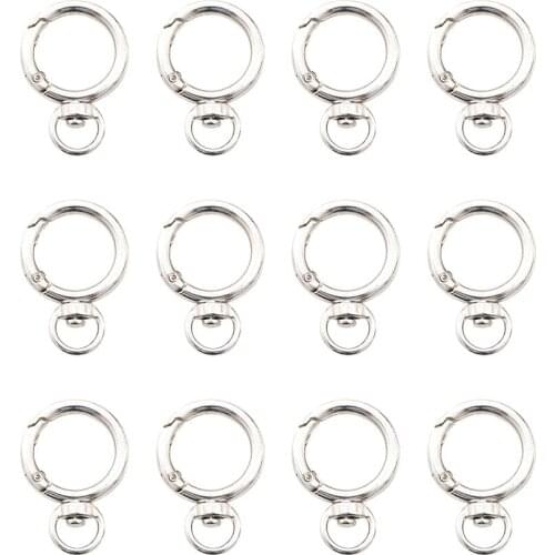 Zinc Alloy Rotatable Spring Ring Fittings for Keys, Bag Chains or Small Items