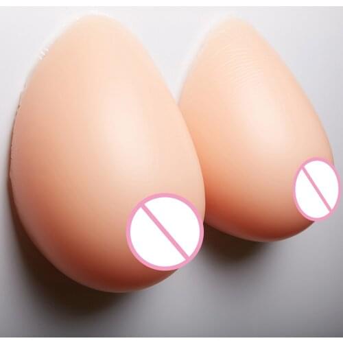 1000-1600g /pair Silicone Breast Forms Transsexual Shemale Cosplayer Dresss Drop Shape Simulation Fake Chest Boobs