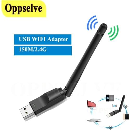 2.4G USB Ethernet WiFi Receiver Ethernet 150M PC WiFi Dongle Wi Fi Network Card 802.11 b/g/n LAN Adapter With Rotatable Antenna