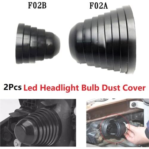 2PCS Car Led Headlight Bulb Waterproof Dust Cover Headlight Lamp Rubber Dust Cover Car Motorcycle Adjustable Size