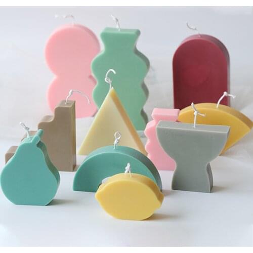 3D Building Block Shape Silicone Candle Mold DIY Handmade Aromatherapy Soy Wax Candle Mold Plaster Soap Candles Mould Home Decor