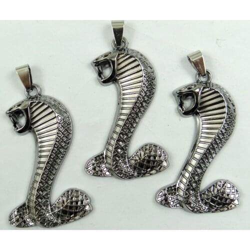 5pcs Free shipping High Quality Lucky Charm Alloy Necklace Fashion Retro antique SILVER Charm snake Pendant & necklace