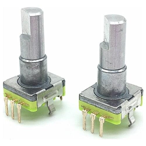 5pcs /lot Rotary Encoder Switch EC11 Without Push Switch 30 Position 5pin Plug-in Type Handle Length 20mm Half Shaft
