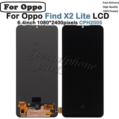 6.4" Original Super Amoled For Oppo Find X2 Lite 5G Global LCD Screen Display Touch Panel Digitizer FindX2 Lite CPH2005 Pantalla