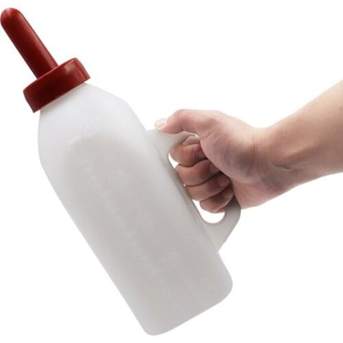 2L Livestock Calf Nursing Feeding Milk Bottle with Nipple Livestock Cow Cattle Milk Drinking Bottle