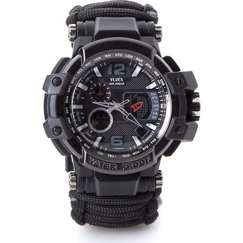 EDC Survival Watch Bracelet Waterproof 50M Watches For Men Women Camping Hiking Military Tactical Gear Outdoor Camping tools