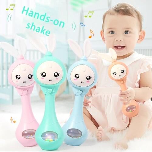 Five In One Music Baby Teether Rattle Toy for Child 0-12 Education Mobile Cot Kids Bed Bell Newborn Crib Infant Pacifier Weep