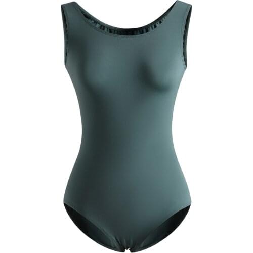 DYUAI tank leotard Nylon Gymnastics Leotard for Women Ballet Clothing Dance Wear