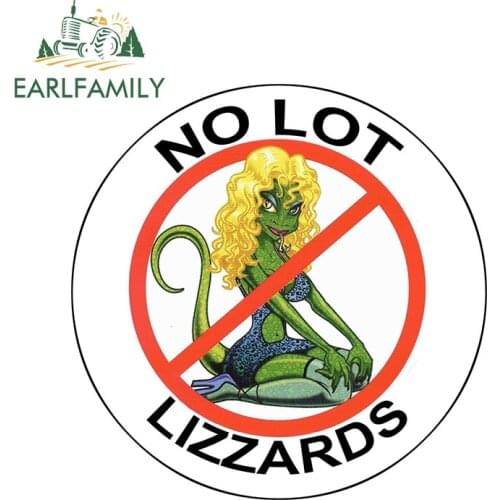 EARLFAMILY 13cm x 13cm No Lot Lizards Sticker Sexy Decal Semi Truck Drivers USA Funny Bumper Car Window Drift Car Stickers