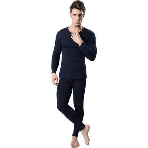 Hot Winter Mens Warm Thermal Underwear Mens Long Johns Sexy Black Thermal Underwear Sets Thick Plus Velet Long Johns For Man