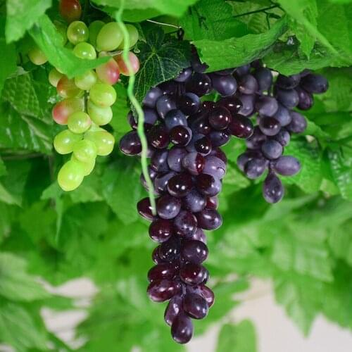 Artificial Grapes Plastic Fake Fruit Food Lifelike Home Garden Hanging Decor