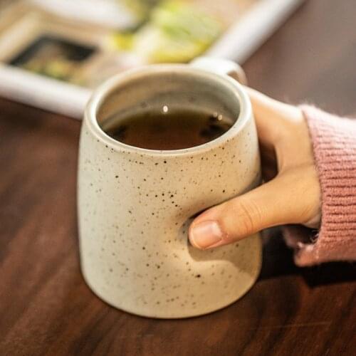 Retro Creative Coffee Mug Simple Ceramic Handmade Chinese Large Capacity High Quality Mug Caffe Tazze Kitchen Drinkware DB60MK