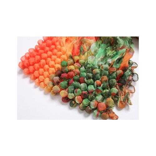 HOT SELLING Miyake fold fashion life print Bubble silk scarves IN STOCK