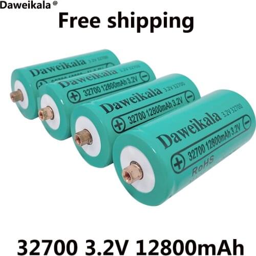 Daweikala New 32700 12800mAh 3.2V lifepo4 Rechargeable Battery Professional Lithium Iron Phosphate Power Battery with screw