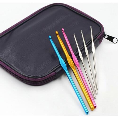 22pcs/set Knitting Needles Kit 2/2.5/3.5mm Aluminum Stainless Steel Crochet Hook Weave Yarn Crochet Needles DIY Craft Tools Bag