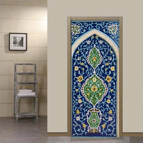 Modern Nordic Morocco Door Sticker Vintage Posters World Muslim Architecture Art Picture Printed Living Room Painting Home Decor