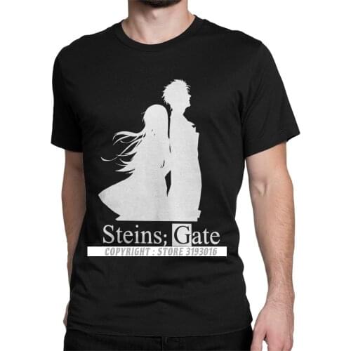 Latest Men Tops T Shirt Steins Gate Camisas Anime Okabe Mayuri Manga Daru Shiina Rintaro Game 3D Tshirts Free Ship