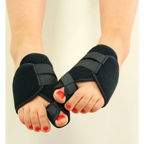 Black new hallux valgus correction with insoles hallux valgus orthopedic nursing toe splitter orthosis night use