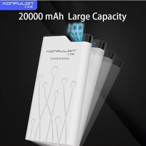 Fast Portable Charger Powerbank 20000mah Power Bank Dual USB Mi Power Bank 20000mah LED Display Charger For iphone 12 Redmi