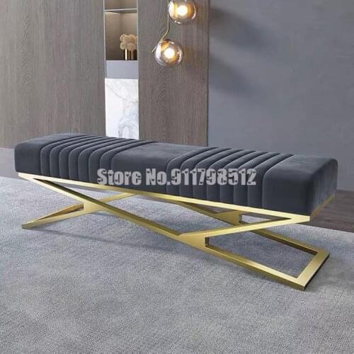 Nordic shoe changing stool home entrance shoe stool net red bed end stool sofa stool modern minimalist cloakroom long stool