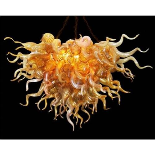 Medium Size Cheap Chihuly Style Hand Blown Glass Modern LED Chandelier Light