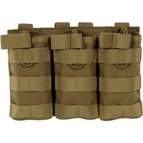 Tactical MOLLE Bag Triple Open-Top Magazine Pouch Airsoft Military Paintball FAST AK AR M4 FAMAS Mag Pouch