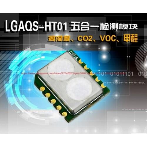 Integrated HT01-U 5-in-1 sensor module (CO2+CH2O+TVOC+ Temperature and Humidity) serial output is easy to use