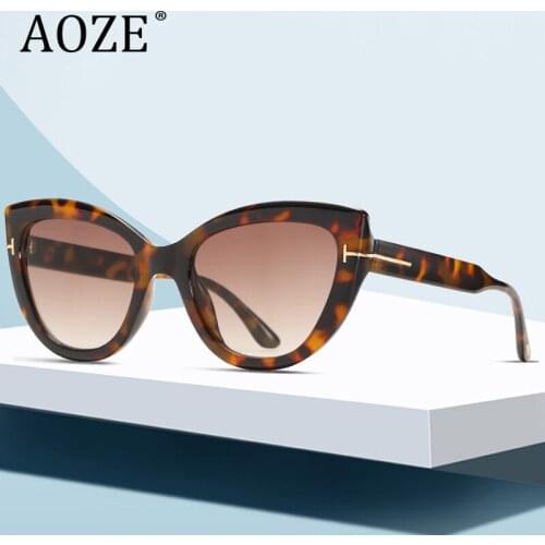 2020 New Tom Fashion Brand Designer Cat Eye Women Sunglasses Luxury Female oversized Sun Glasses UV Women ins Popular