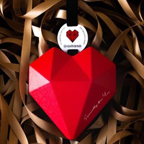 10pcs Fashion 3D Diamond Red Heart Shaped Iron Gift Box Party Wedding New Year Candy Jewelry Iron Gift Box