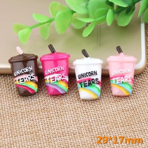 6Pcs/Lot Rainbow Coffee Cup Polymer Slime Charms Lizun Modeling Clay DIY Kit Accesorios Box Toy For Children Slime Supplies